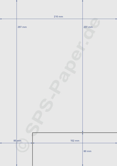 Papier A4 mit Visitenkarte heraustrennbar - 152x60mm weiss & farbig