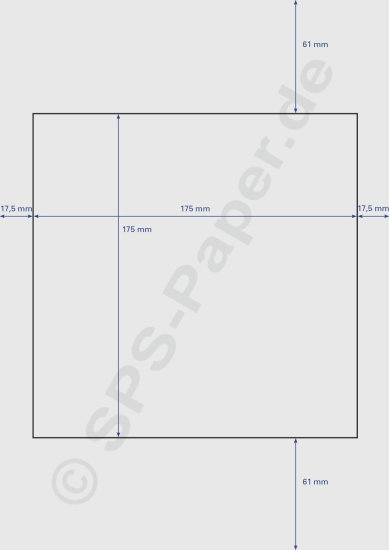 Papier A4 perforiert - 1 Quadrat 175x175mm - weiss & farbig