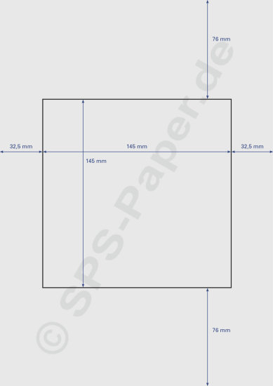 Papier A4 perforiert - 1 Quadrat 145x145mm - weiss & farbig