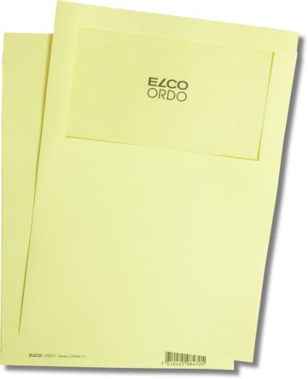 Angebotsmappe gelb (hell) mit Fenster - Elco Ordo Classico