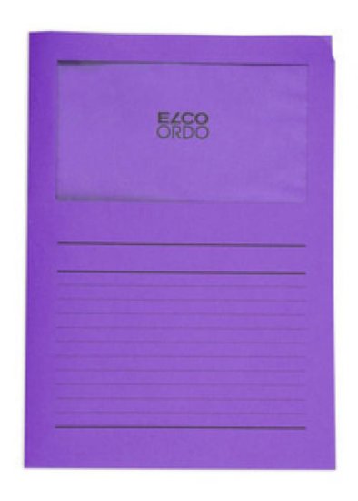 Angebotsmappe violett mit Fenster & Linien - Elco Ordo Classico