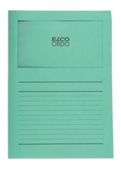 Angebotsmappe smaragd-grün mit Fenster & Linien - Elco Ordo Classico