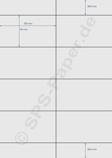 Papier A4 perforiert - 8 Etiketten á 105x60mm - weiss &...