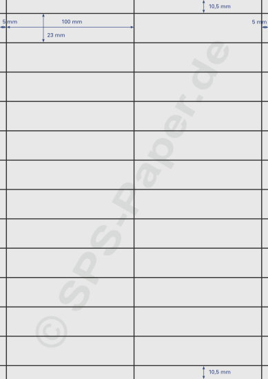 Perforiertes Papier A4 - 24 Teile 100x23mm - weiss & farbig