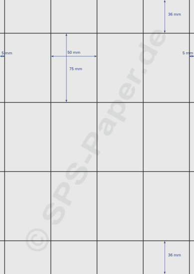 Papier A4 perforiert - 12 Etiketten á 50x75mm - weiss & farbig