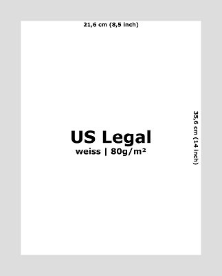 US Legal Papier 80g (20 lbs.) weiss