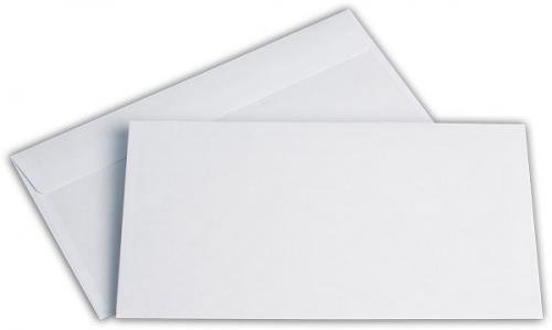 Briefumschlag 125x235mm ohne Fenster weiss 100g