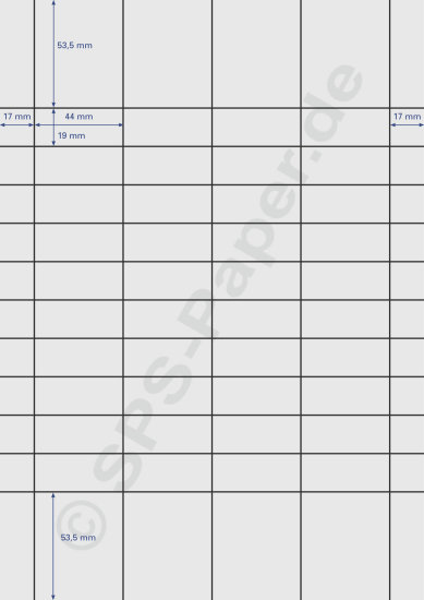 Papier A4 perforiert - 40x 44x19mm - weiss 100g