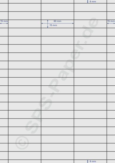 Papier A4 perforiert 57 Nutzen á 60x15mm - weiss 120g
