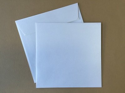 Briefumschläge quadratisch glitzernd extra white 160x160mm haftklebend - Glamour
