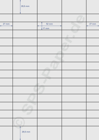 Papier A4 perforiert - 42 Etiketten 52x17mm - weiss & farbig