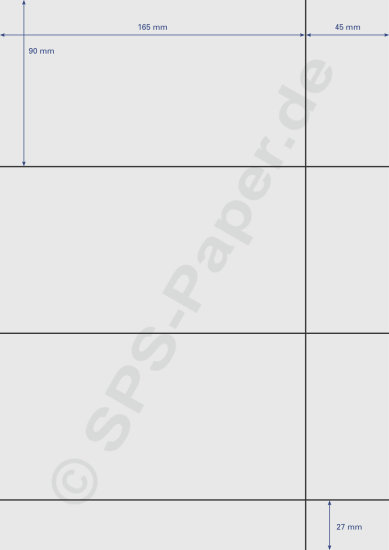 Papier A4 perforiert - Etiketten 165x90 & 45x90mm - weiss 80g