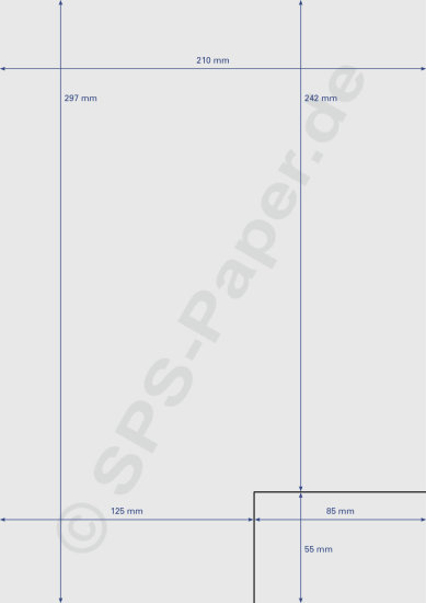 Papier A4 mit Visitenkarte heraustrennbar - weiss 80g