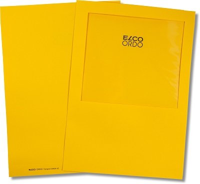 Angebotsmappe gold-gelb mit Sichtfenster - Elco Ordo Transport
