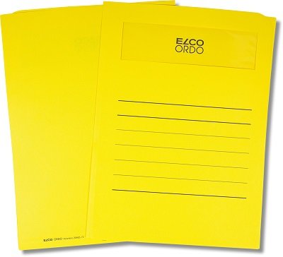 Angebotsmappe gelb (intensiv) mit Fenster, Linien & Seitenfalten - Elco Ordo Volumino