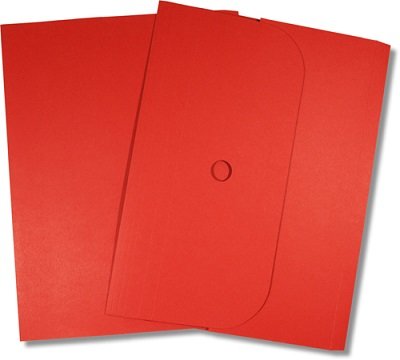Angebotsmappe rot (intensiv) mit Klappe & Seitenfalten - Elco Ordo Forte